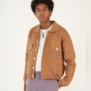 YTG YITAI Citrus Melange Cardigan Button Size Medium